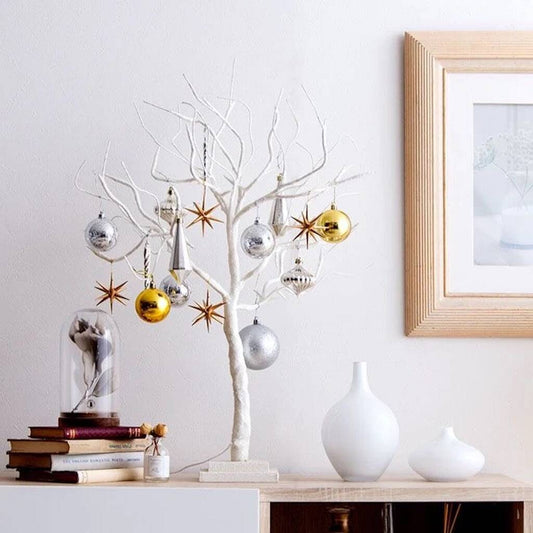 White Twig Light Up Christmas Tree