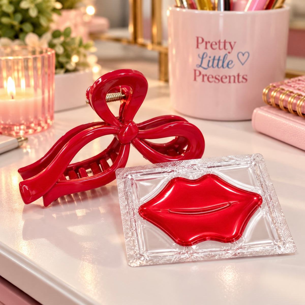 Red Bow Themed Christmas Gift Set for Her