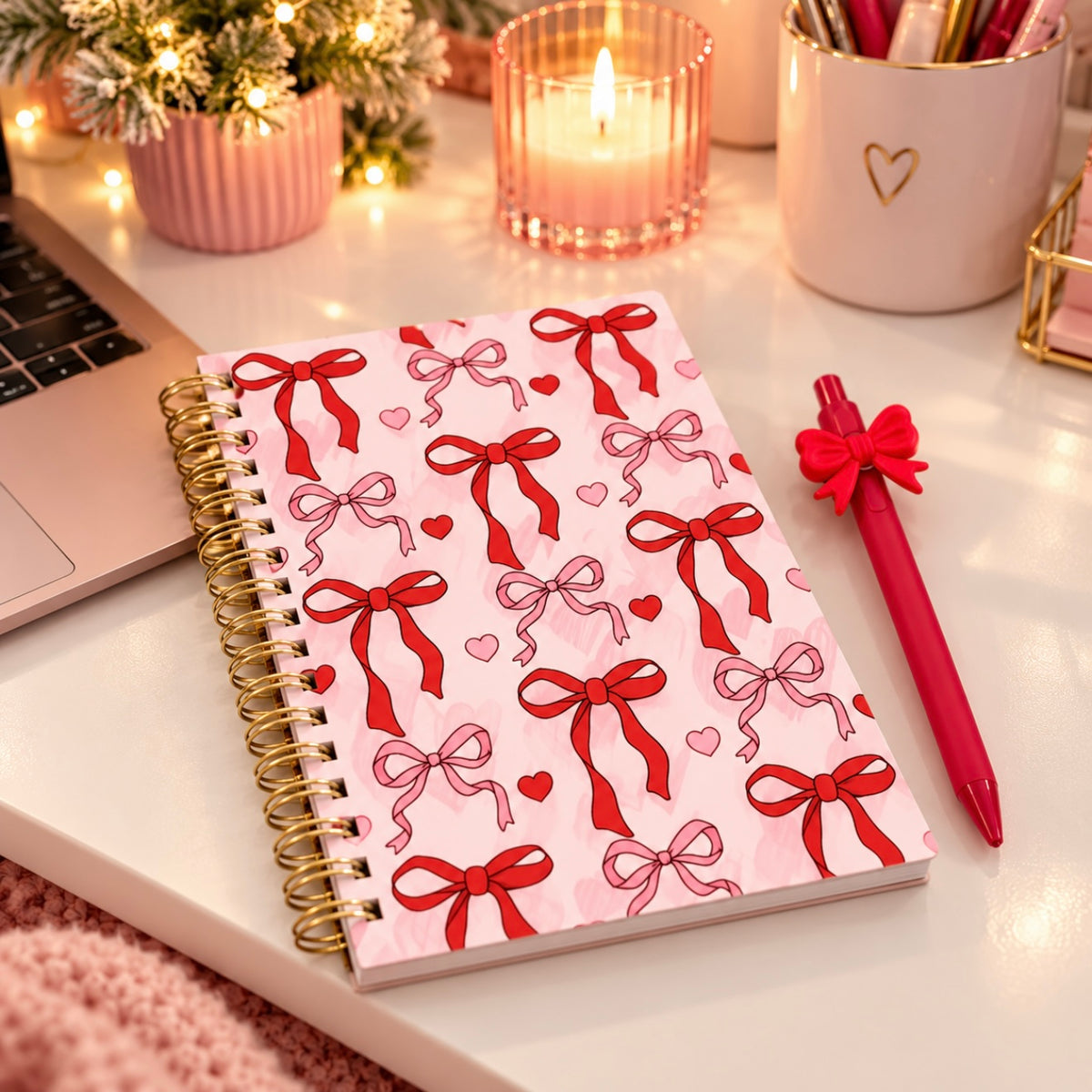 Red Bow Themed Christmas Gift Set for Her