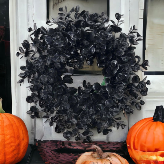 Black Seasonal Eucalyptus Wreath