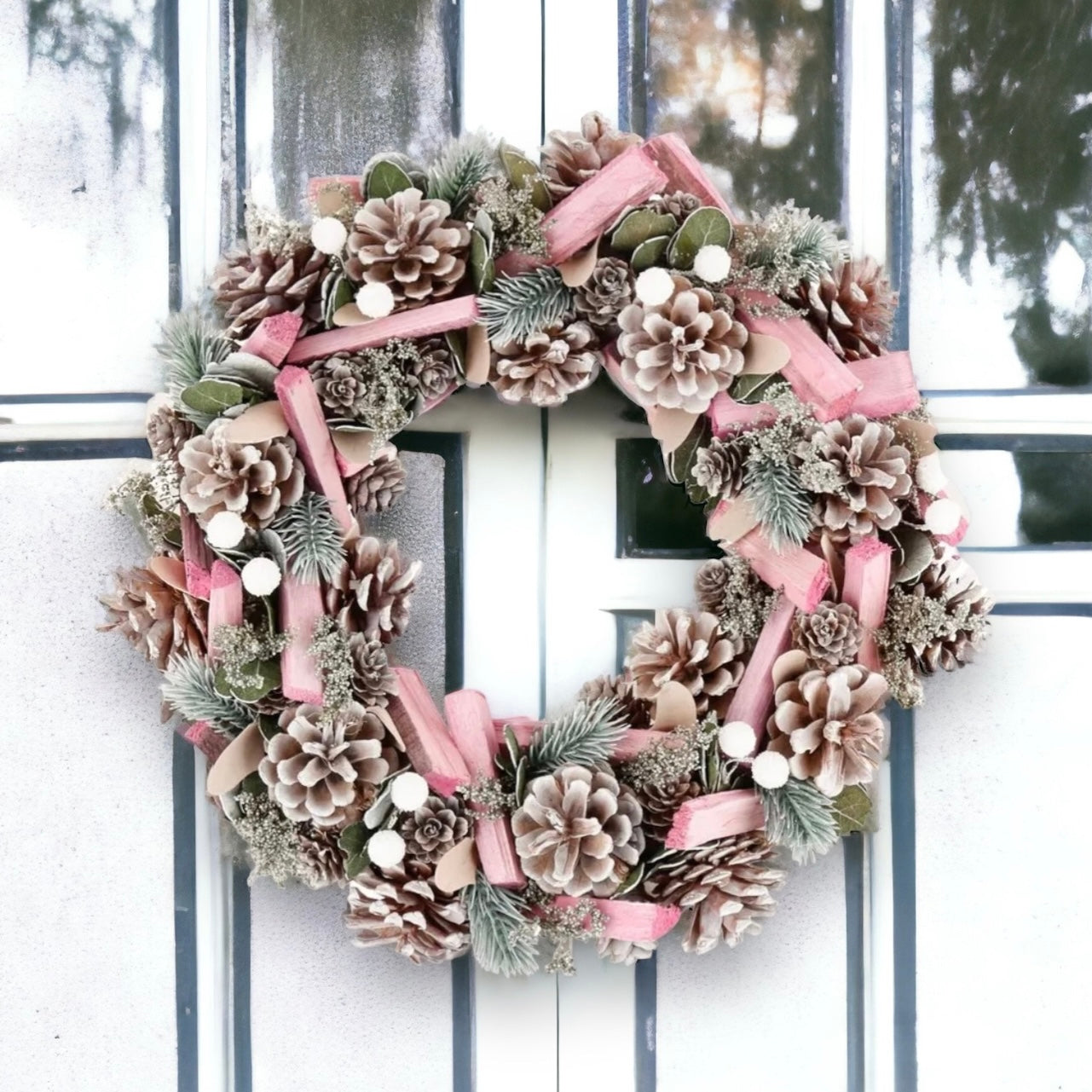 Pink And White Luxury Christmas Wreath