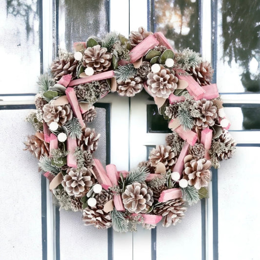 Pink And White Luxury Christmas Wreath