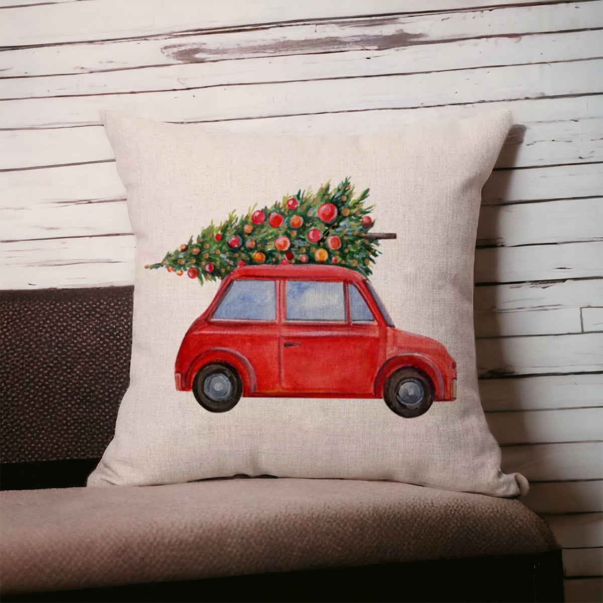 Driving Home For Christmas Cushion