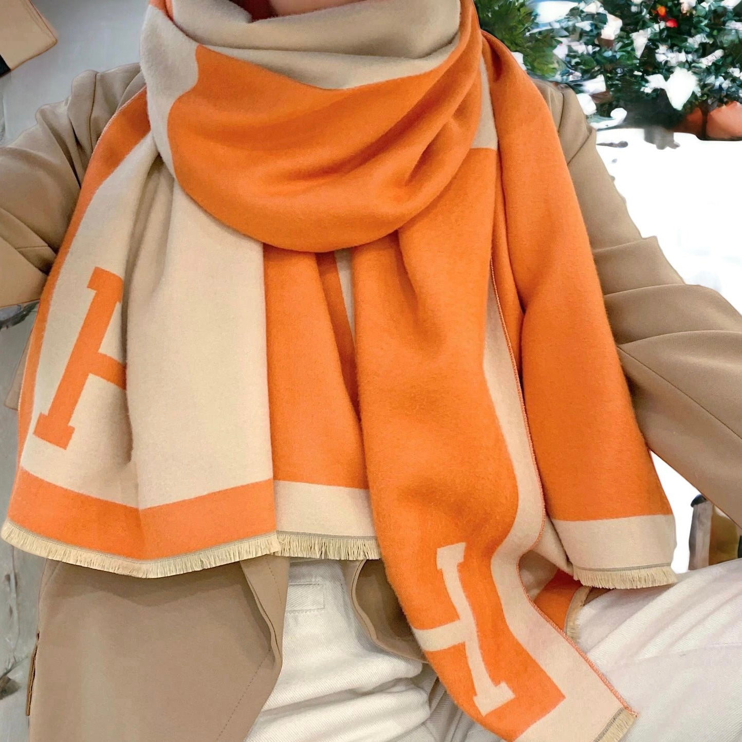 Personalised Letter H Scarf