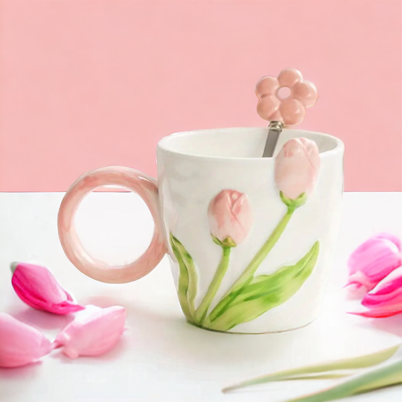 3D Tulip Cup & Spoon Set
