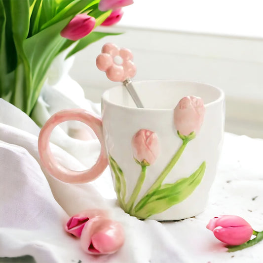 3D Tulip Cup & Spoon Set