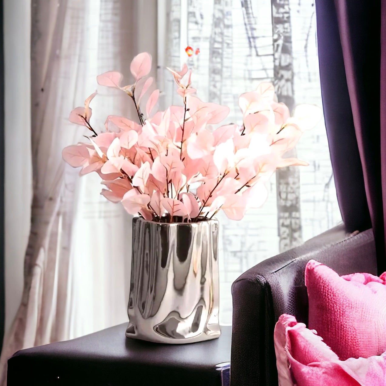 Silver Electroplated Handbag Vase