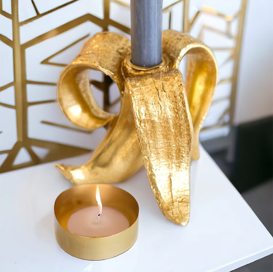 Glam Banana Peel Candle Stick Holders