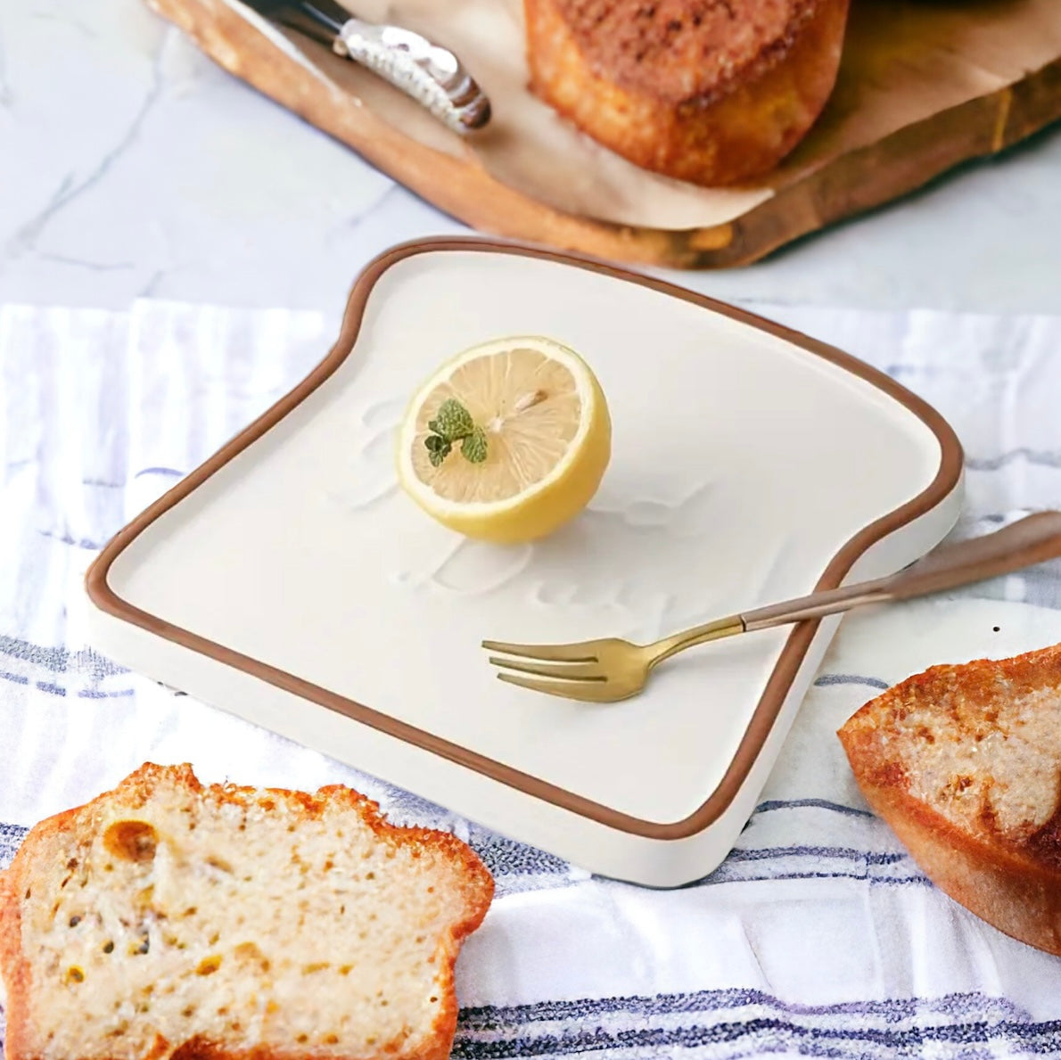 Unique Toast Shape Good Day Plate