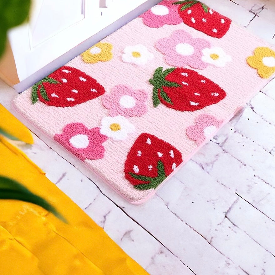 Luxury Thick Absorbent Strawberry Mat