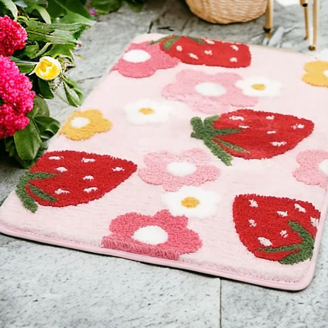 Luxury Thick Absorbent Strawberry Mat