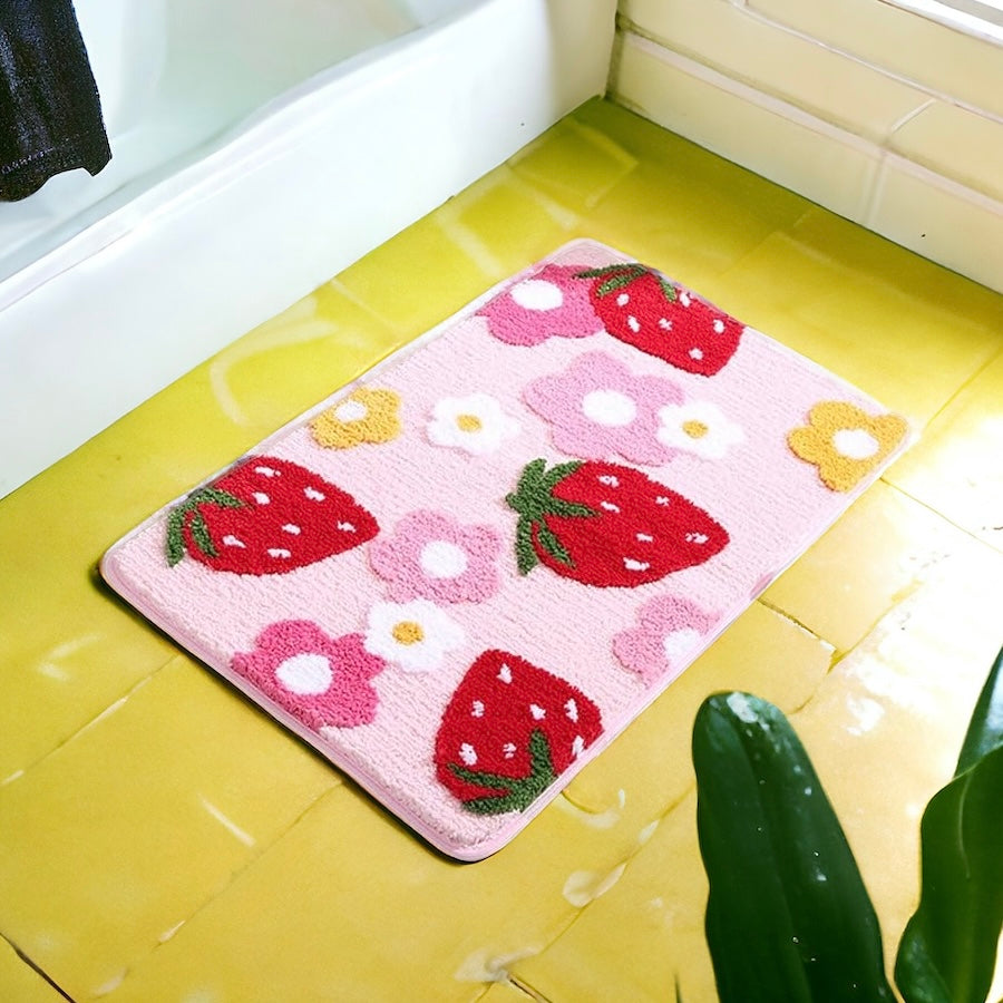 Luxury Thick Absorbent Strawberry Mat