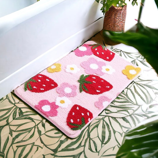 Luxury Thick Absorbent Strawberry Mat