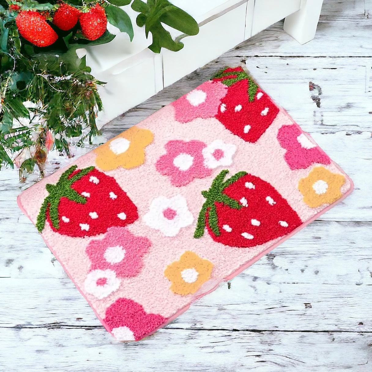 Luxury Thick Absorbent Strawberry Mat