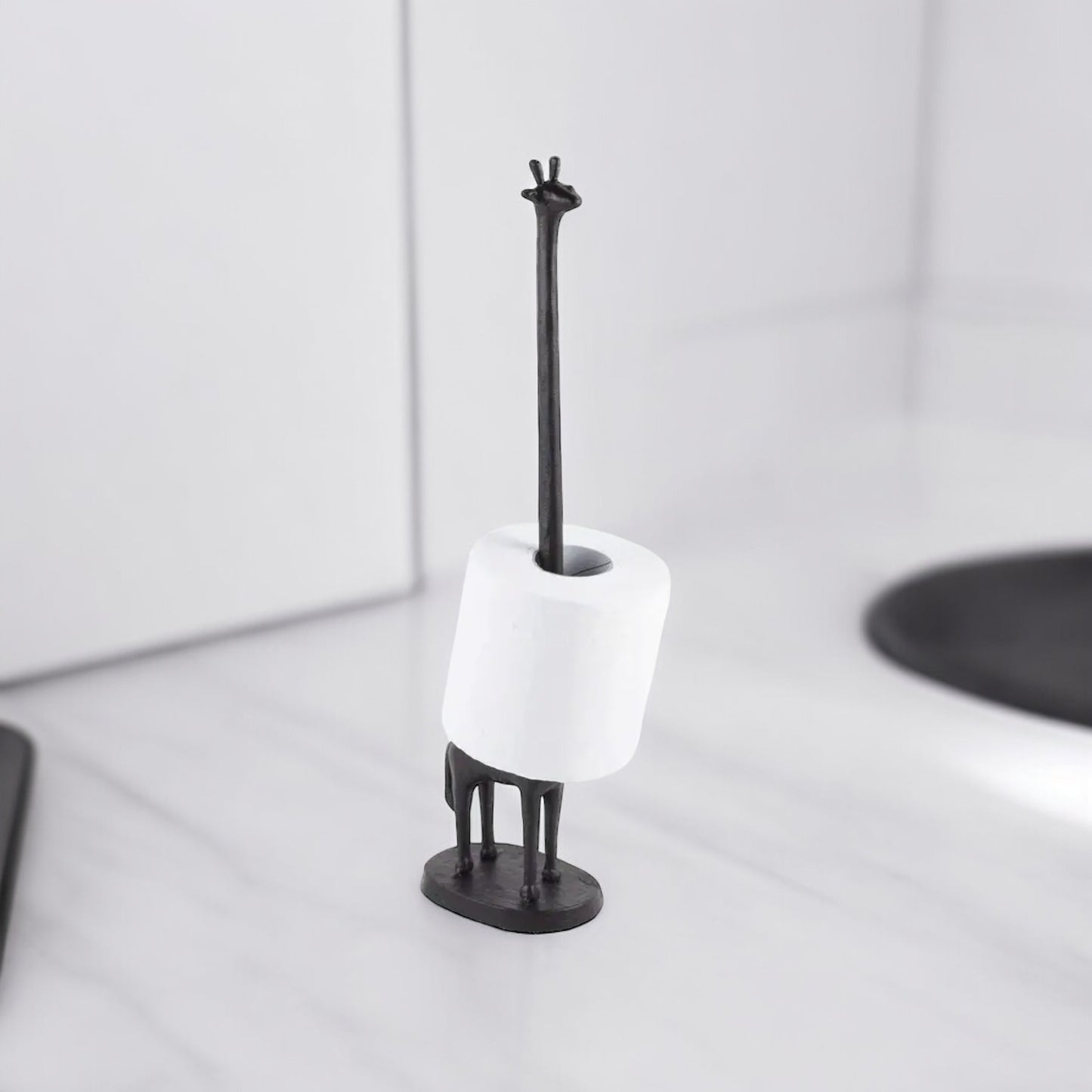 Steel Giraffe Paper Towel Stand
