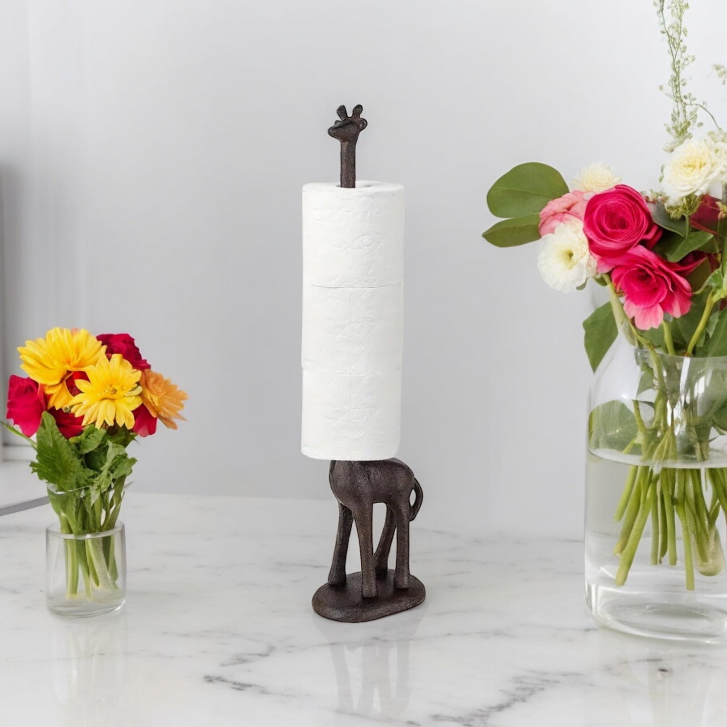 Steel Giraffe Paper Towel Stand