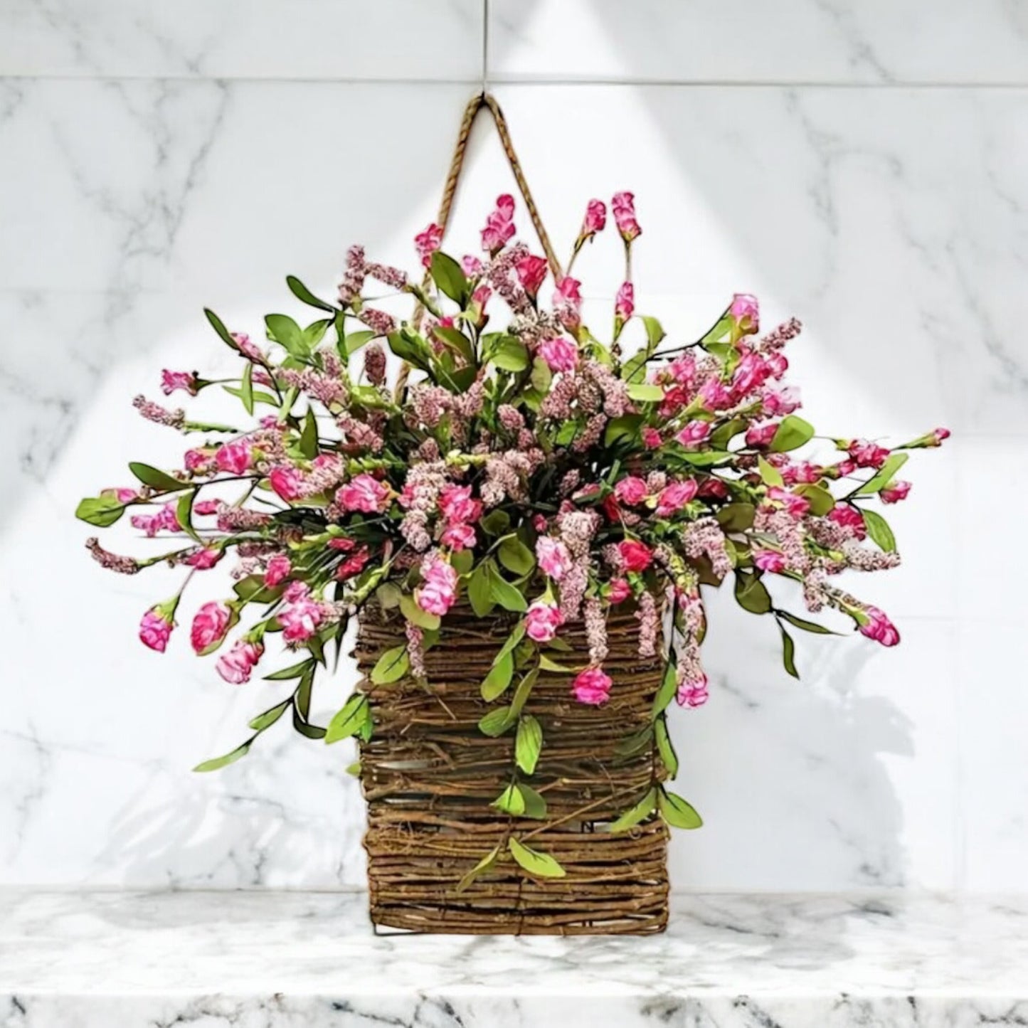 Vermicelli Flower Basket Wreath