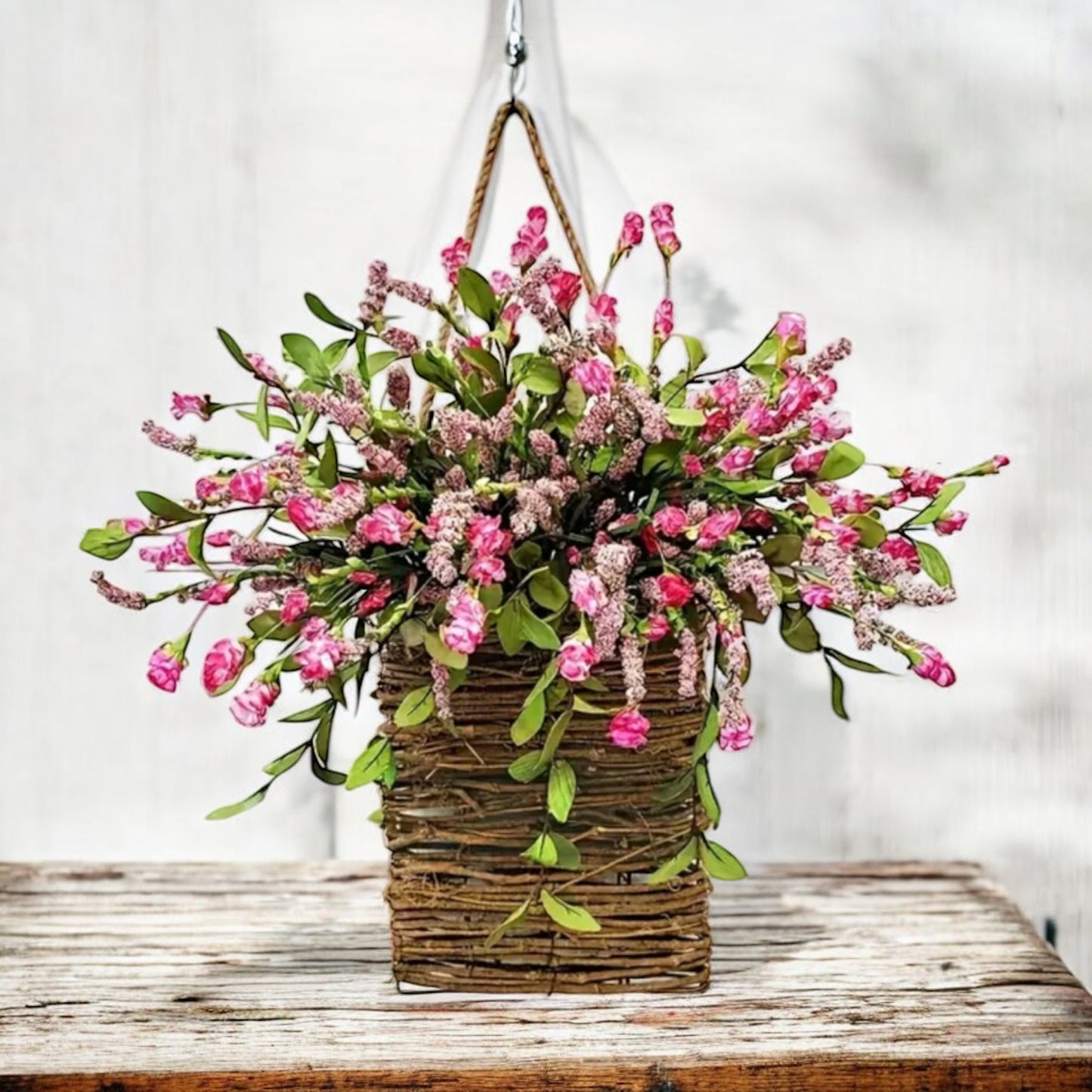 Vermicelli Flower Basket Wreath