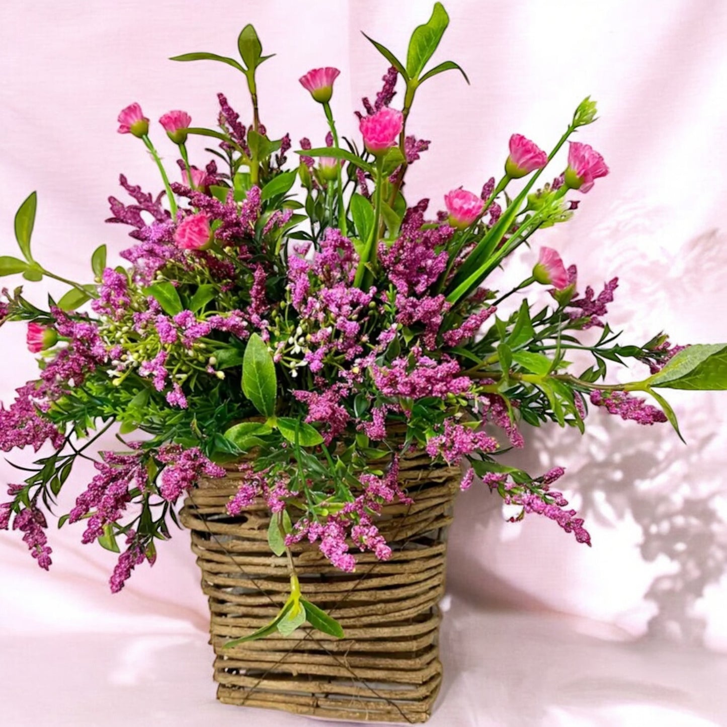 Vermicelli Flower Basket Wreath