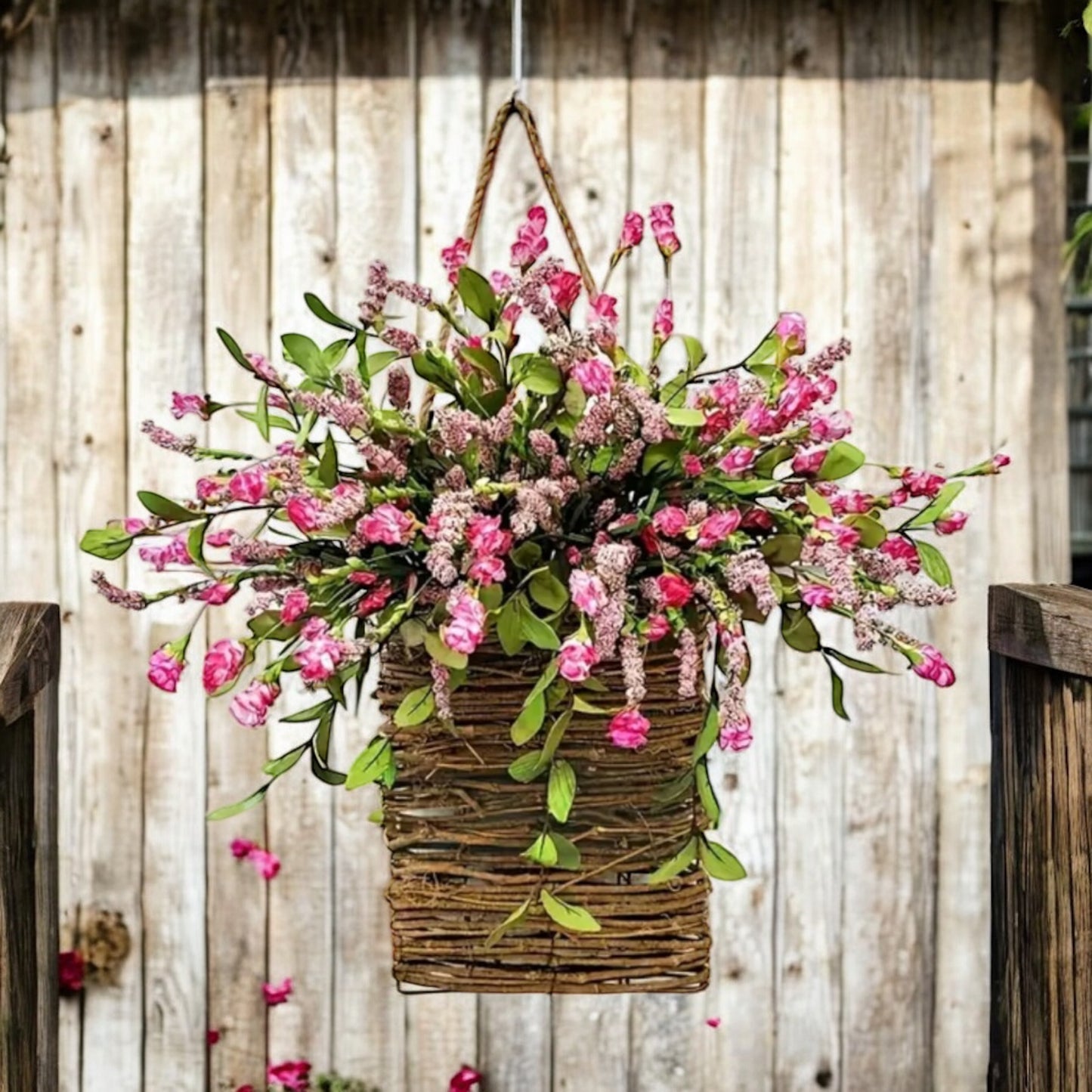 Vermicelli Flower Basket Wreath