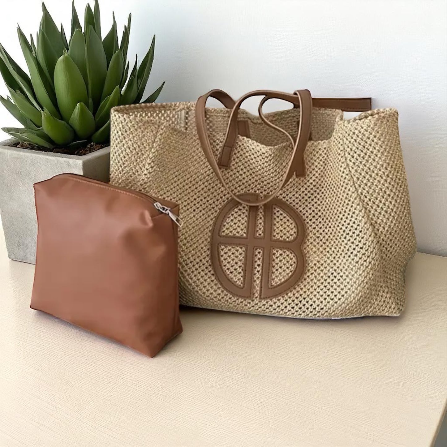 Two Piece BìBì Canvas Tote Bag