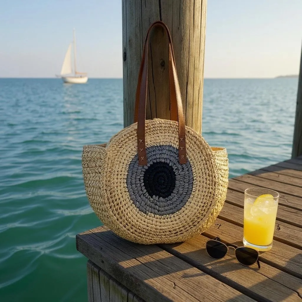 Crochet Evil Eye Tote Bag