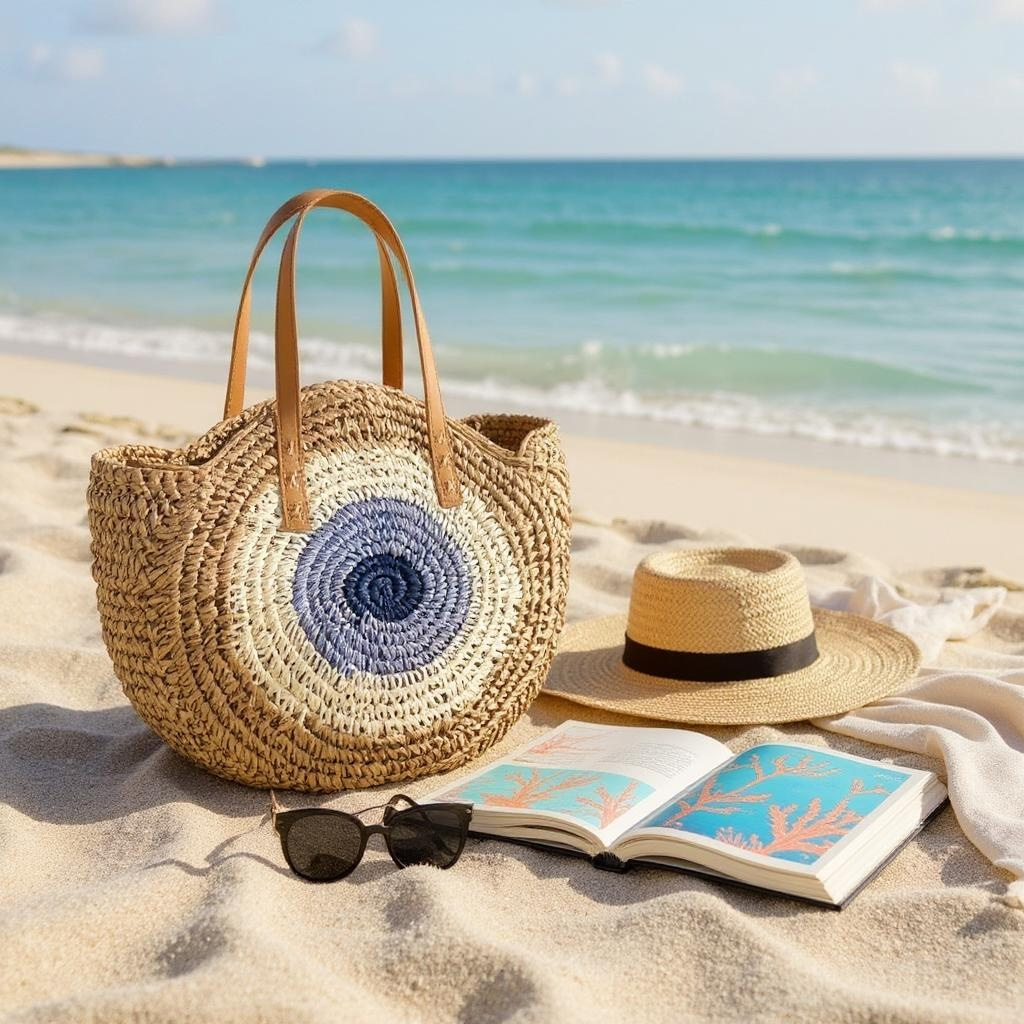 Crochet Evil Eye Tote Bag