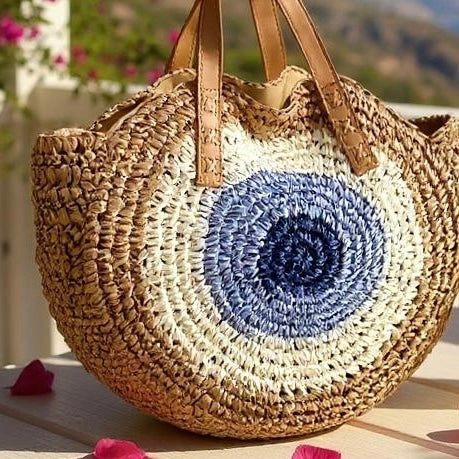 Crochet Evil Eye Tote Bag