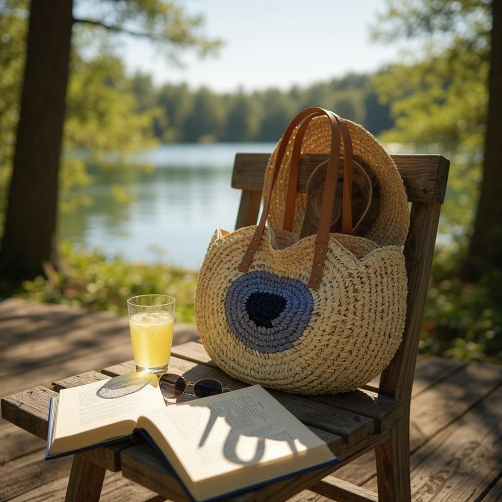 Crochet Evil Eye Tote Bag