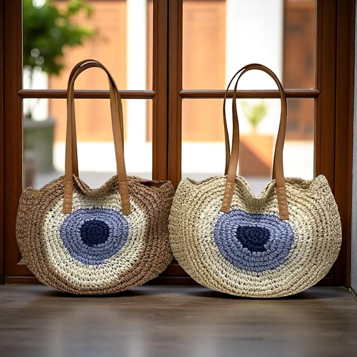 Crochet Evil Eye Tote Bag