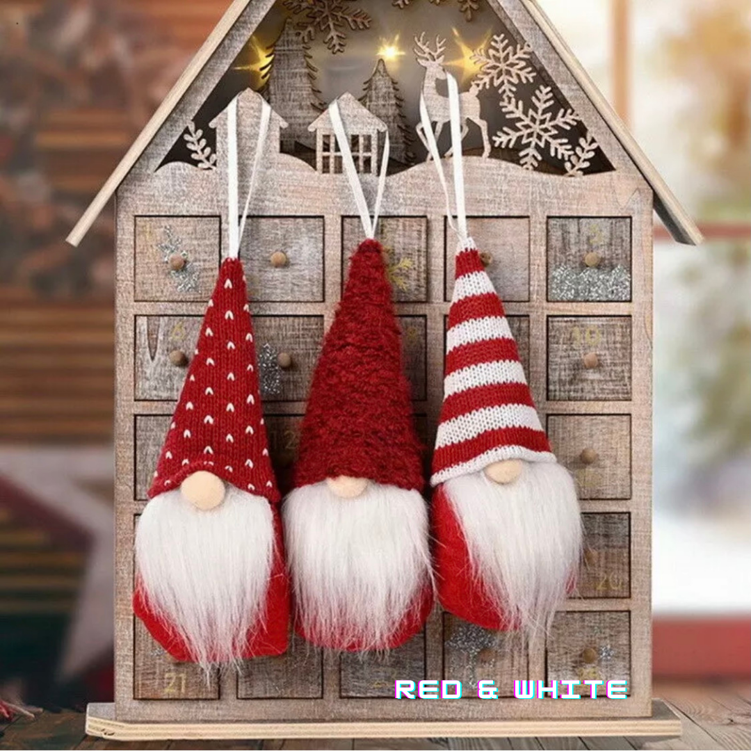 Set Of 3 Hanging Christmas Gonks