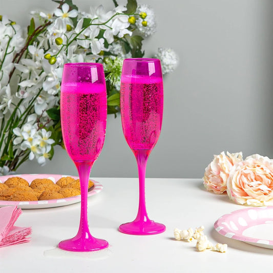 Personalised Champagne Flute | Pink Champagne Glass |