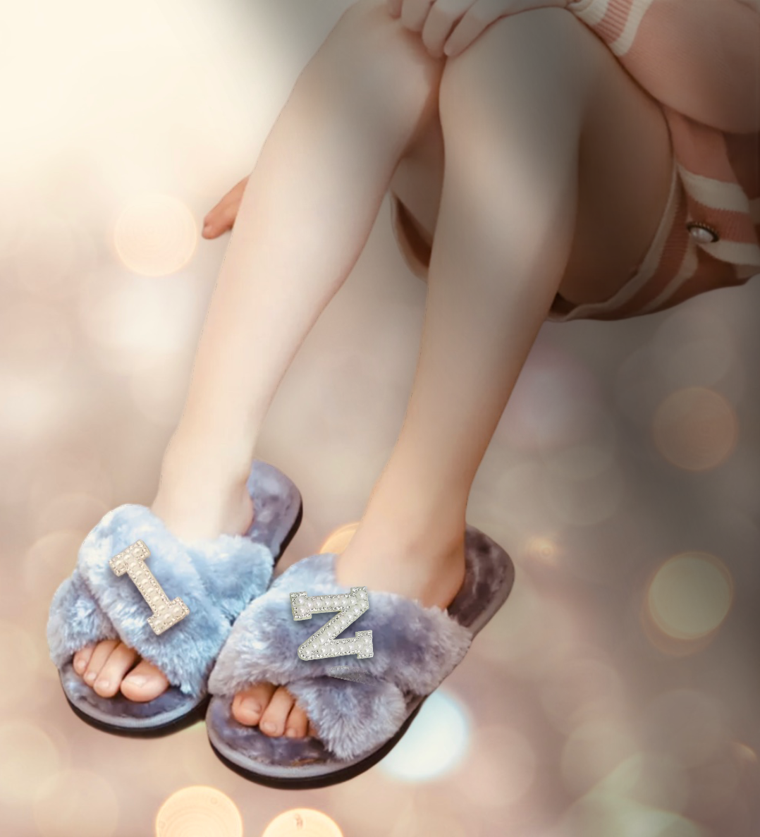 Children’s Customised  ‘𝓕𝓵𝓸𝓻𝓮𝓷𝓬𝓮’ Slippers. - Pretty Little Presents