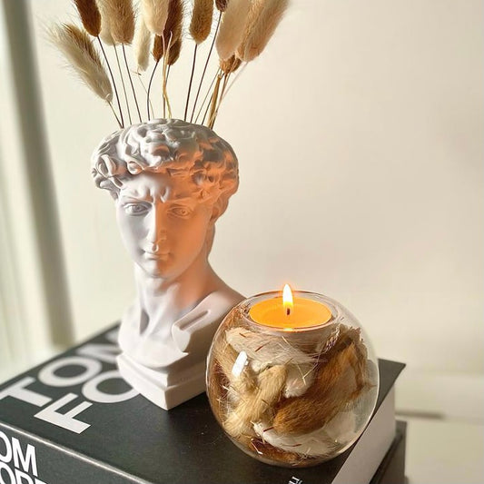 Handmade 𝓑𝓪𝓶𝓫𝓲 Bunny Tail Filled Tea-Light Holder
