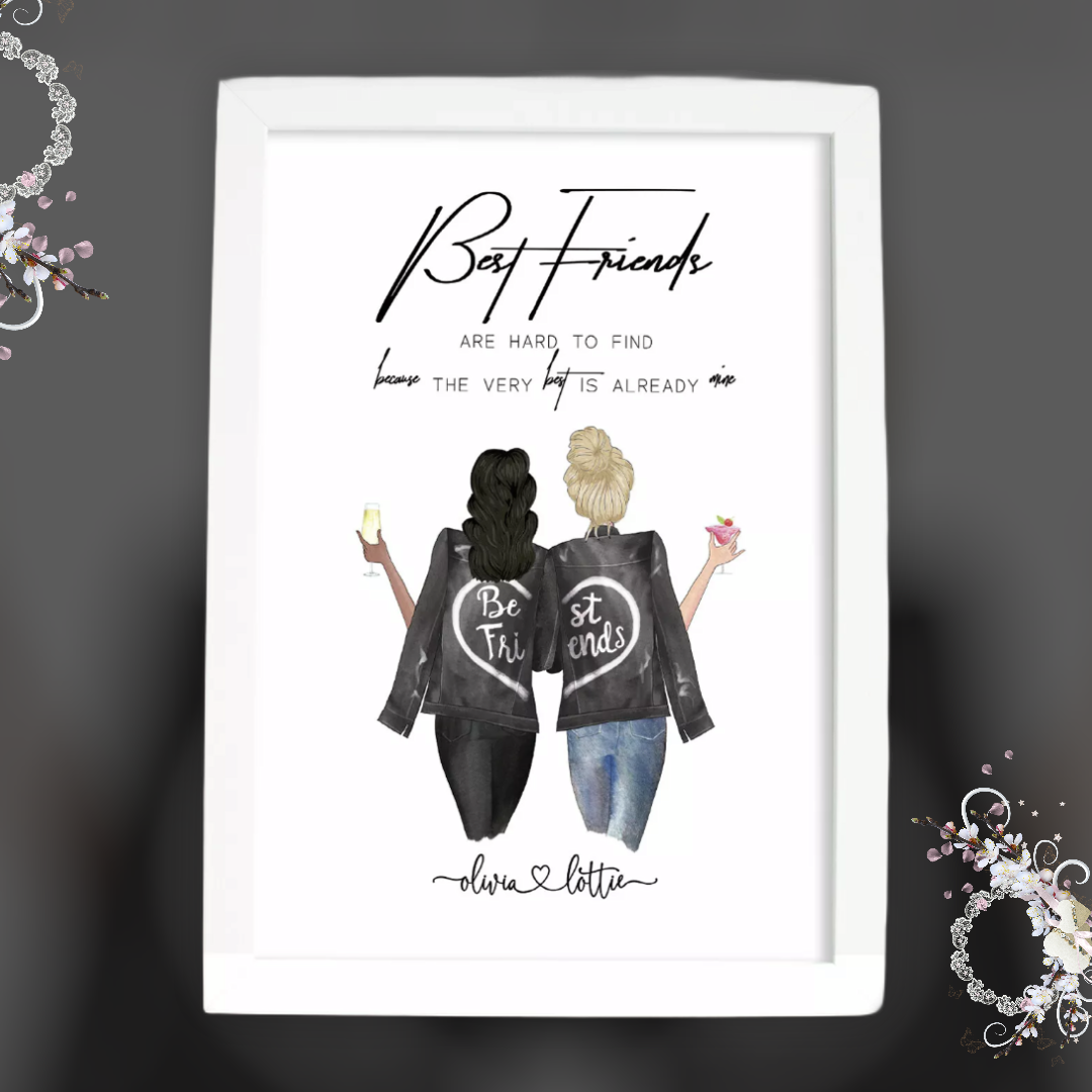 Personalised Best Friend Prints - Pretty Little Presents