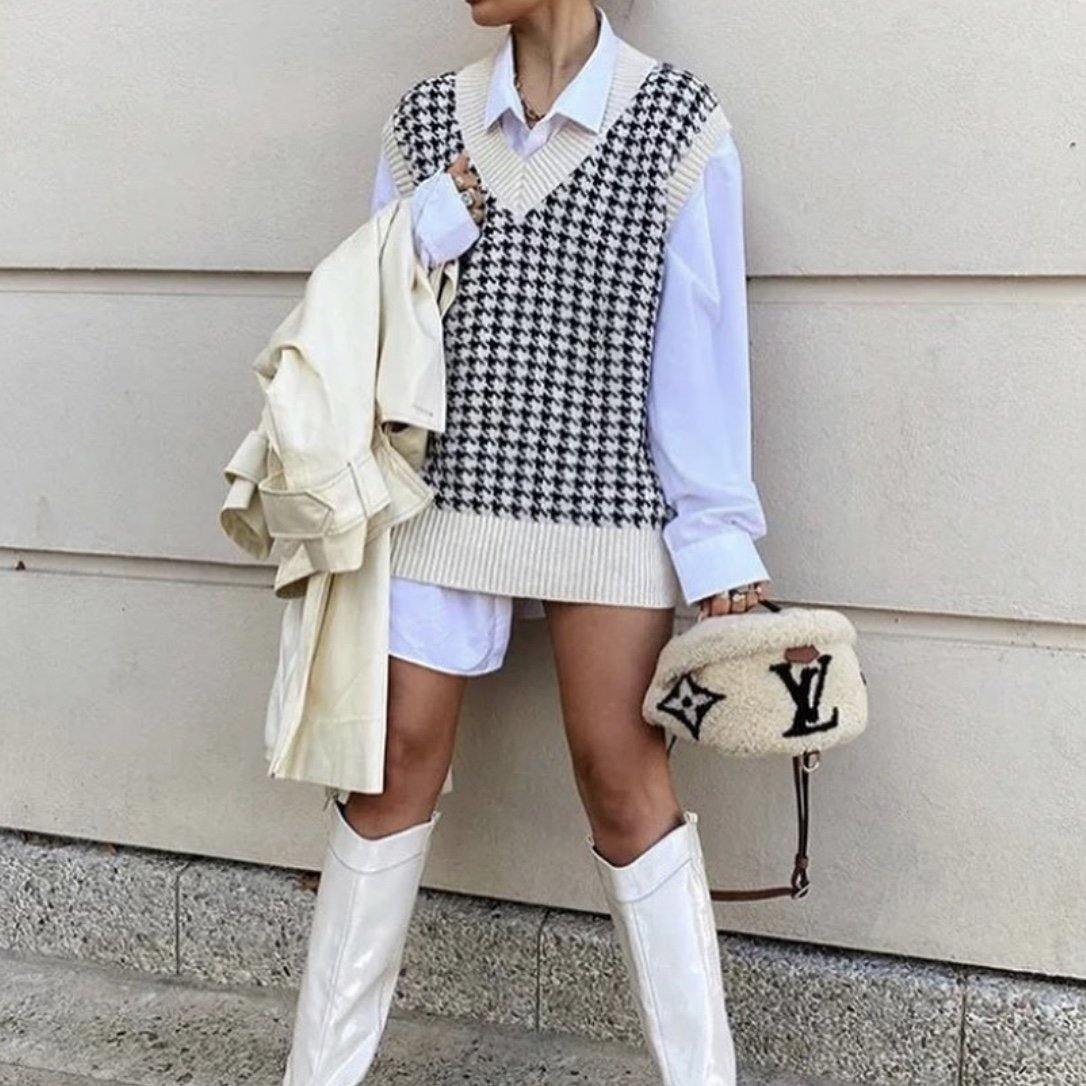 Two Piece 𝓒𝓮𝓵𝔂 Ladies Shirt & Sweater Set - Pretty Little Presents