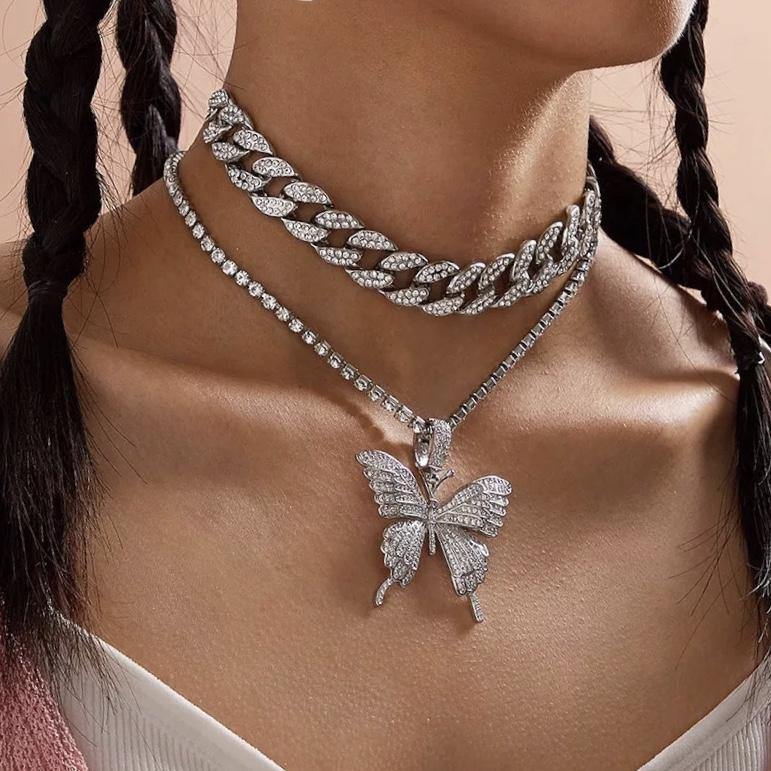 Luxury Crystal Butterfly Necklace - Pretty Little Presents