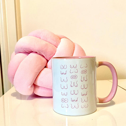 Breast Cancer Awareness Sketch Boob Mug