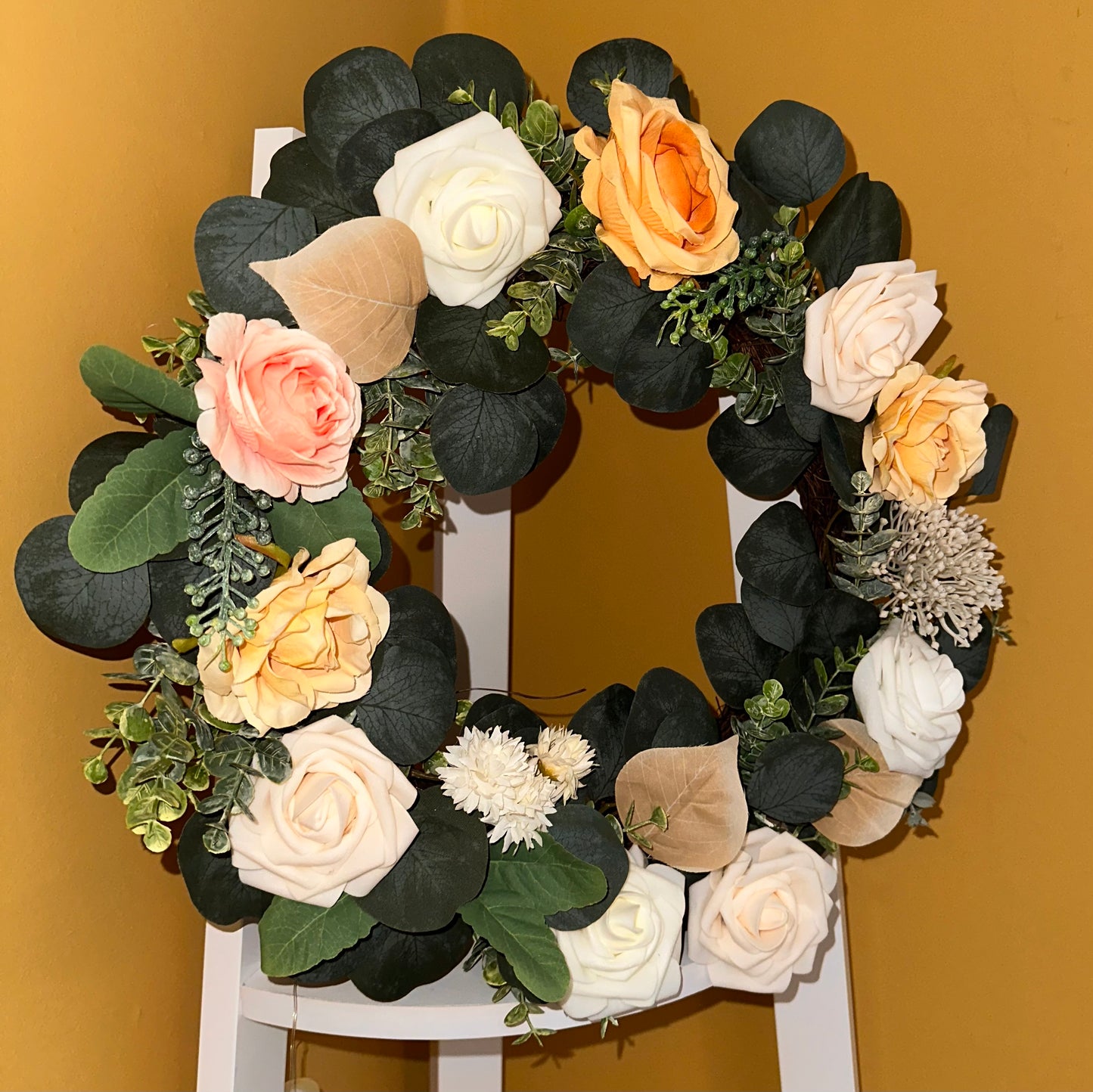 Handmade Eucalyptus & Rose Wreath