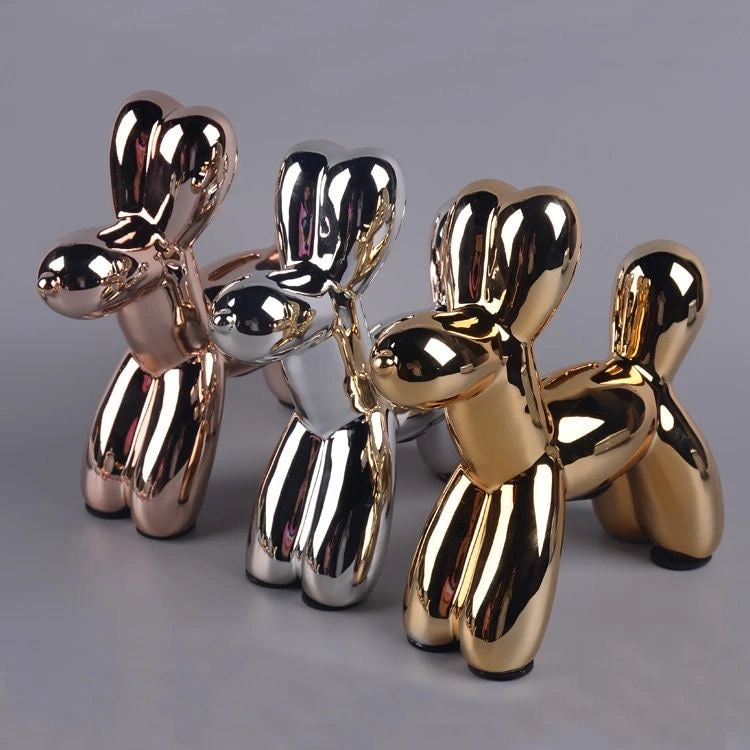 Luxury Metallic ' ROXY ' Resin Art Balloon Dogs