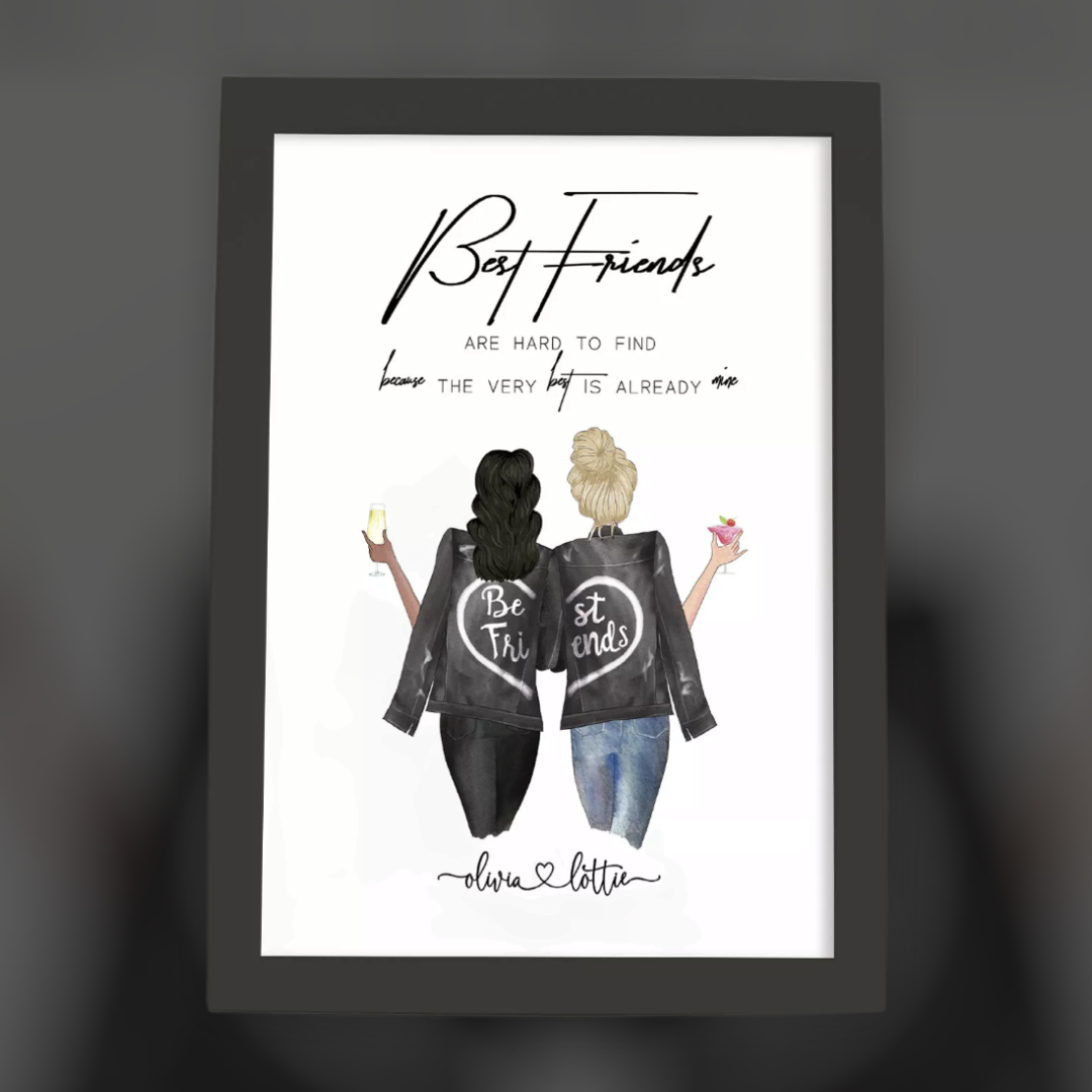 Personalised Best Friend Prints - Pretty Little Presents