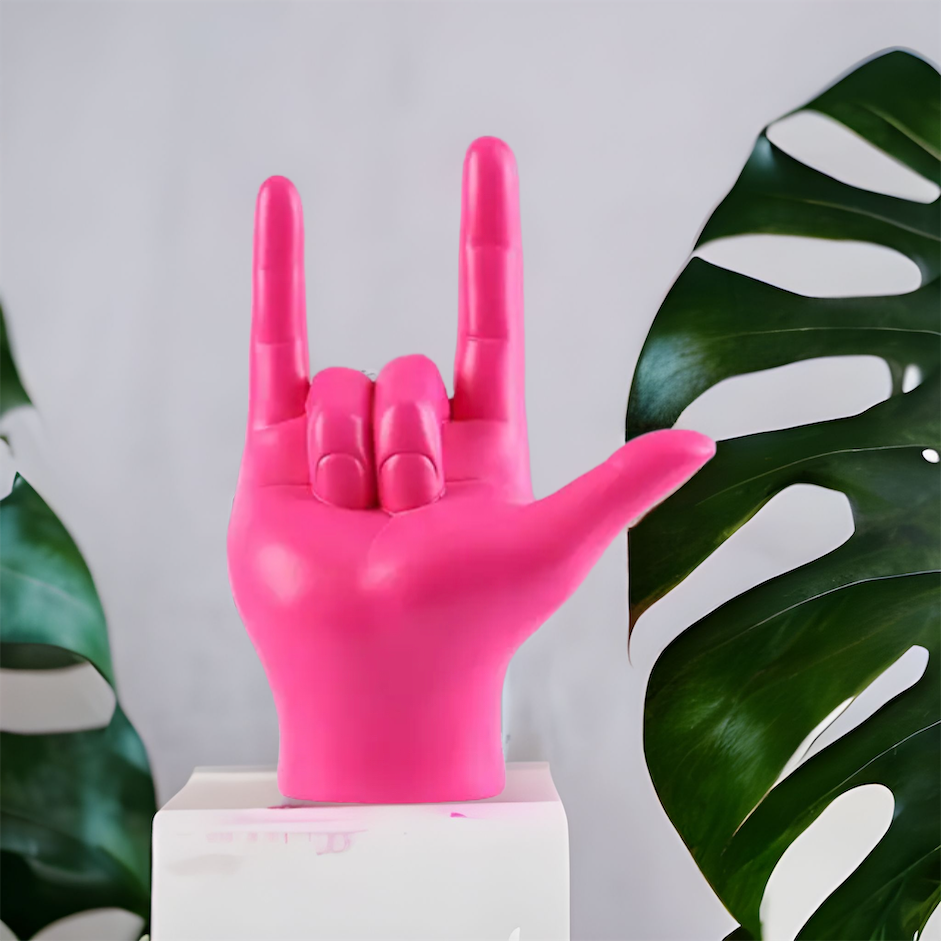 Neon Finger Gesture Hand Ornament