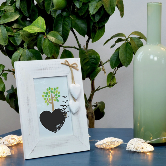 Wooden Love Heart Photo Frame