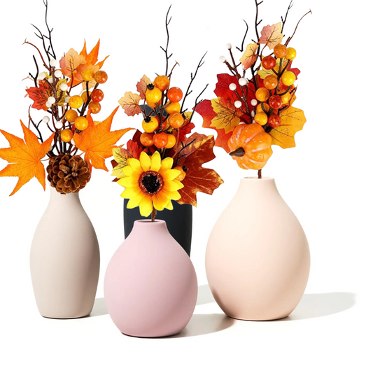 Set Of Three Autumn Stems | Pumpkin Branches |