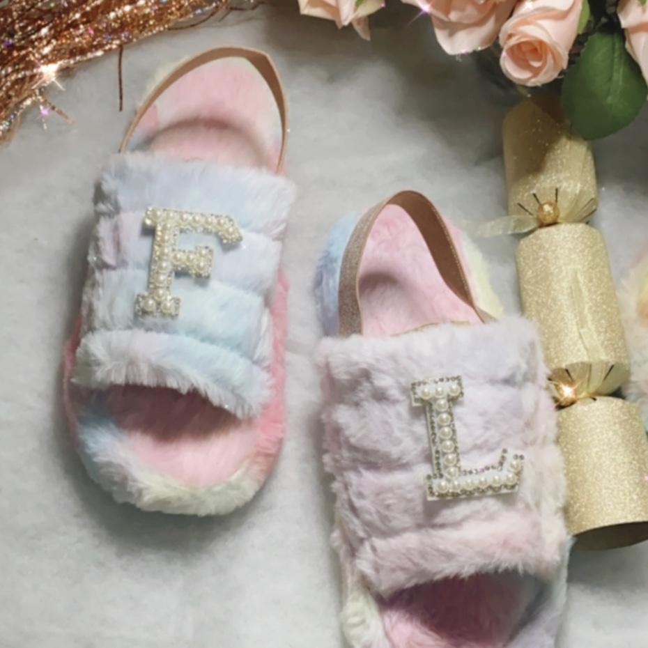 Mummy & Me Fluffy & Soft Faux Fur Slipper Set. - Pretty Little Presents