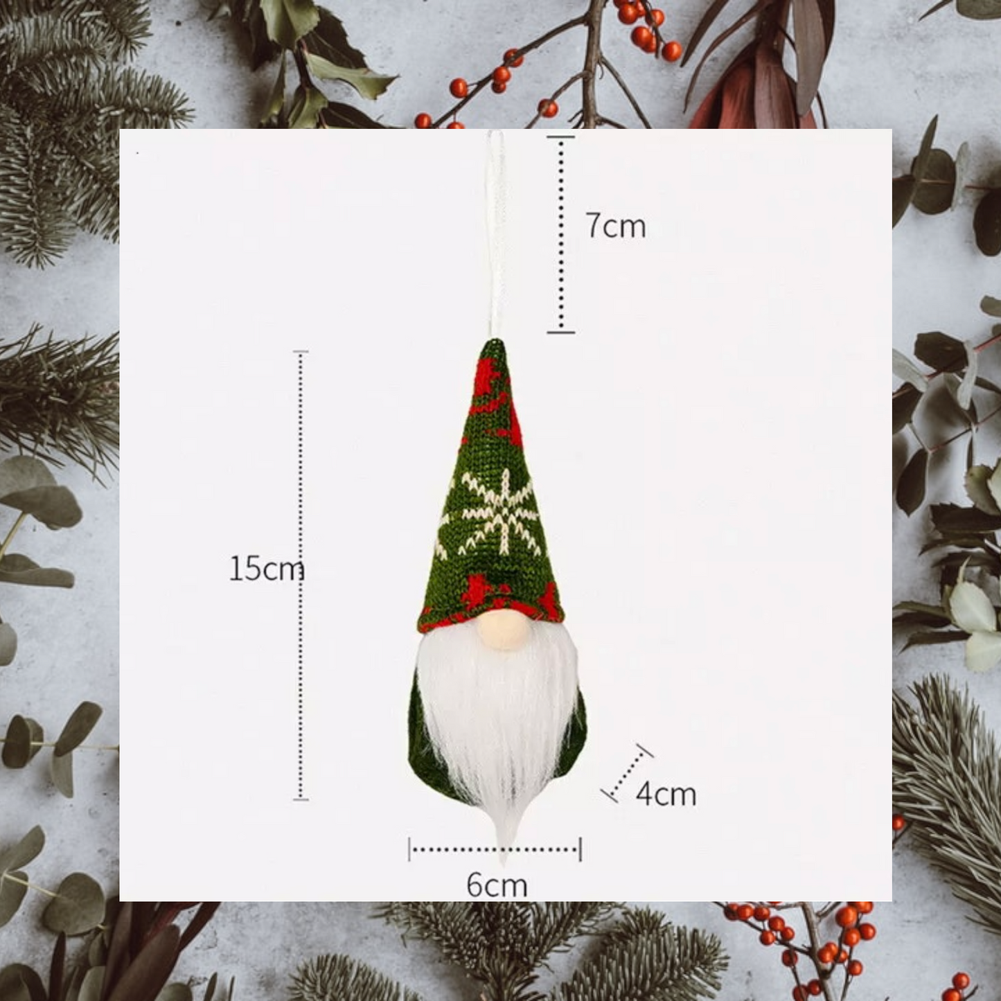 Set Of 3 Hanging Christmas Gonks