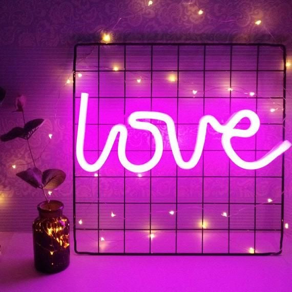 Love light on sale up wall sign