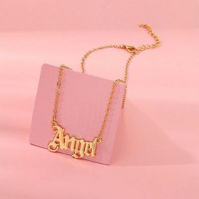 English Font 𝕬𝖓𝖌𝖊𝖑 Necklace - Pretty Little Presents