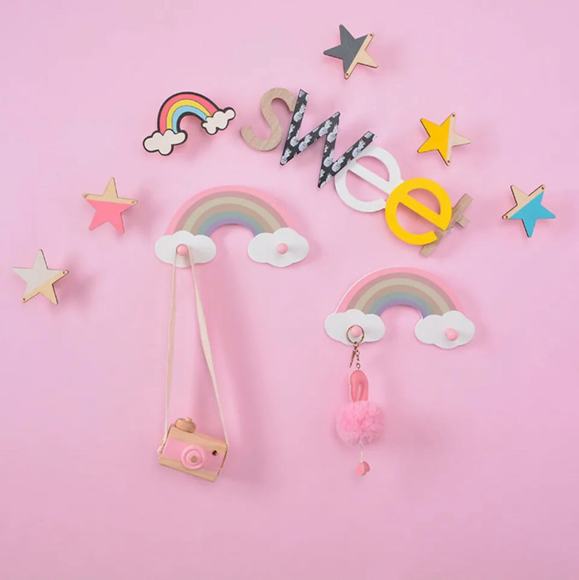 Rainbow Coat Hooks