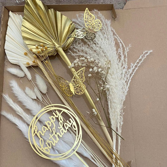 Letterbox Palm Spear & Pampas HATTIE Bouquet